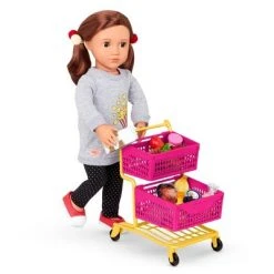 Our Generation Grocery Day Shopping Cart Pink & Yellow Accessory Set for 18" Dolls -Our Generation Sales Shop unnamed file 410