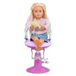 Our Generation Sitting Pretty Salon Chair Hair Styling Accessory Set for 18" Dolls