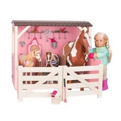 Our Generation Horse Barn Playset for 18" Dolls - Saddle Up Stables - Pink -Our Generation Sales Shop unnamed file 755