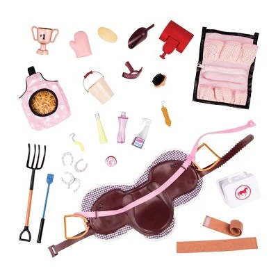 Our Generation 18" Posable Riding Doll Lily-Anna with Outfits, Horse, and Trailer Accessory 8 Our Generation 18" Posable Riding Doll Lily-Anna with Outfits, Horse, and Trailer Accessory - Image 6