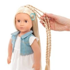 Our Generation Phoebe with Hair Clips & Styling Book 18" Hair Grow Doll