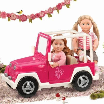 Our Generation My Way and Highways 4x4 Doll Vehicle - Pink and White 4 Our Generation My Way and Highways 4x4 Doll Vehicle - Pink and White - Image 2